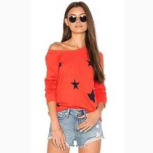 Sundry Stars Crop Pullover in Chili, Size 2 (Medium) | Revolve